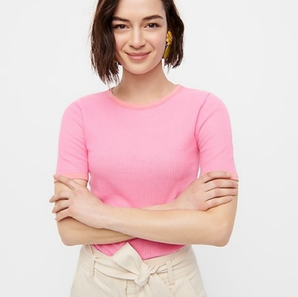 J. Crew Short-Sleeve Waffle T-Shirt Size Small